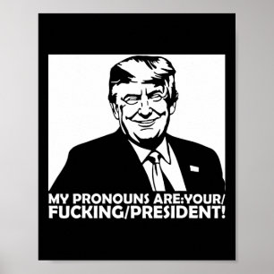 Affiche Trump Mes Pronoms Sont Votre Ing Président