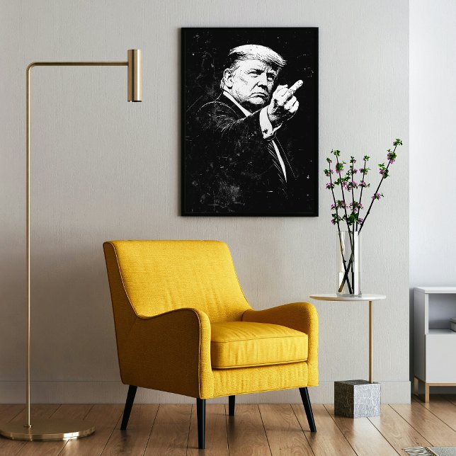 Affiche Trump Middle Finger 2026 Meme Funny (Créateur téléchargé)