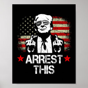 Affiche Trump Middle Fingers Pro Trump 2024 (à l'arrière)