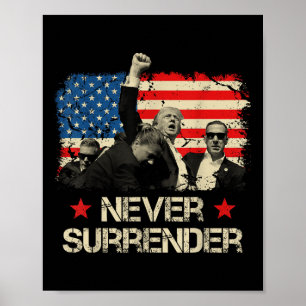 Affiche Trump ne cédera jamais le drapeau américain Pennsy