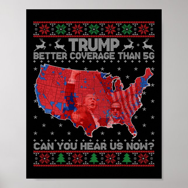 Affiche Trump Noël Meilleure Couverture Que 5g Pouvez Vous (Devant)