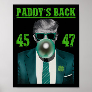 Affiche Trump Paddys Back Design - Drôle Trump St