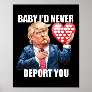 Affiche Trump Par Moi Je Ne Vous Expulserais Jamais Drôle