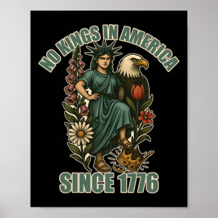Affiche Trump Pas Roi En Amérique Depuis 1776 Anti Statue
