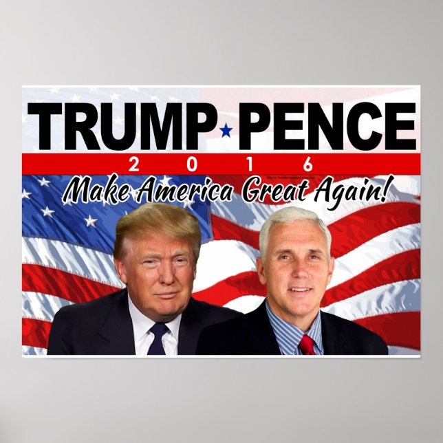 Affiche Trump Pence 2016 Photo (Devant)