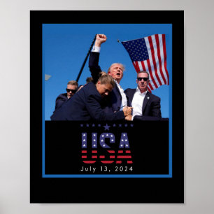 Affiche Trump Pennsylvania Rally Shooting 2024