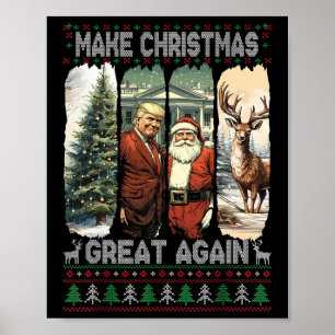 Affiche Trump Père Noël 47ème Président à Noël