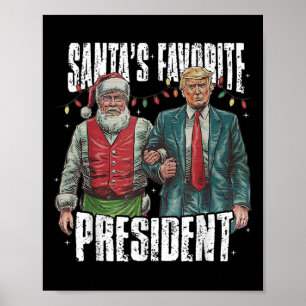 Affiche Trump Père Noël le président favori