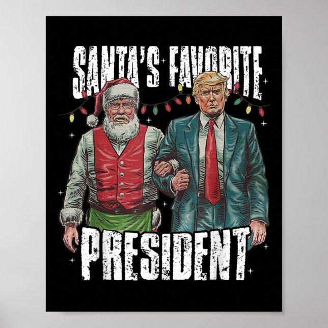 Affiche Trump Père Noël le président favori (Devant)
