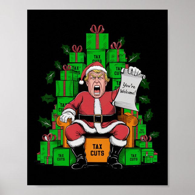 Affiche Trump Père Noël - Réductions d'impôts Vous êtes le (Devant)