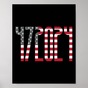 Affiche Trump pour président 2024 Républicain innocent Deb