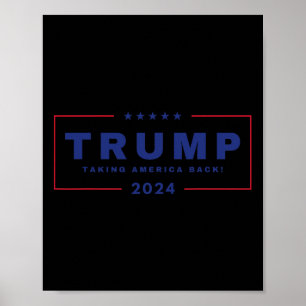 Affiche Trump ramène l'Amérique 4 juillet 2024 Us Maga