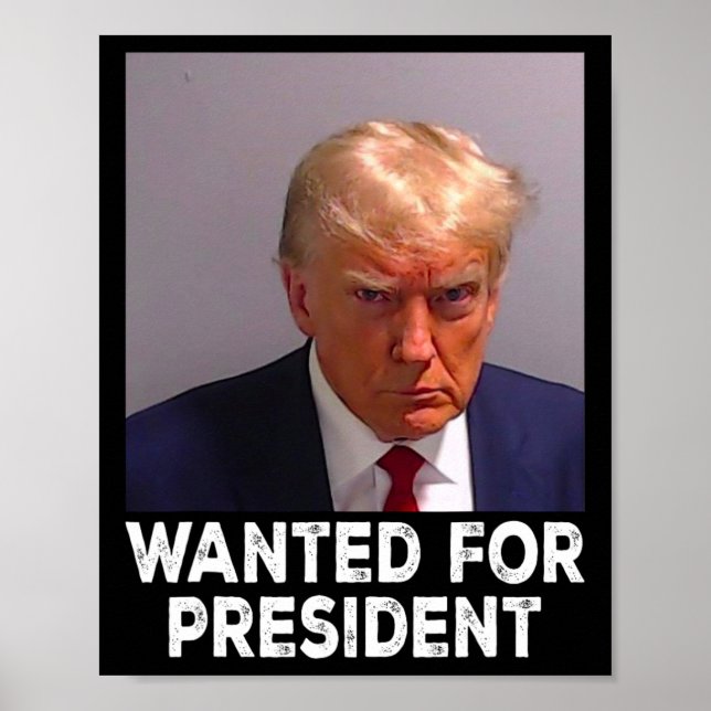 Affiche Trump Recherché pour le président 2024 (Devant)