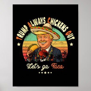 Affiche Trump Recule Toujours Drôle Trump T.a.c.o