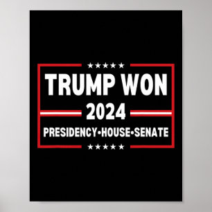 Affiche Trump remporte la présidence 2024 Maison du Sénat