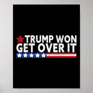 Affiche Trump remporte le Drapeau It 2028 États-Unis