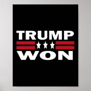 Affiche Trump remporte Trump Gestion des déchets Drôle Gar
