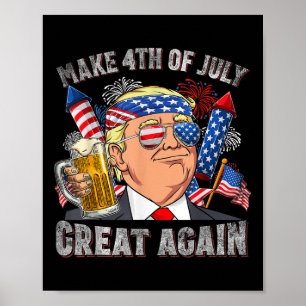 Affiche Trump rend 4 juillet grand à nouveau les hommes