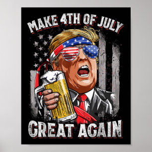Affiche Trump rend 4 juillet grand à nouveau les hommes à 
