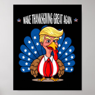 Affiche Trump rend grand l'action de grâces à nouveau l'ap