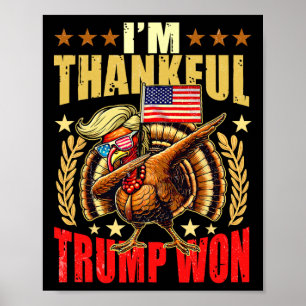Affiche Trump rend grand Thanksgiving à nouveau Je suis he