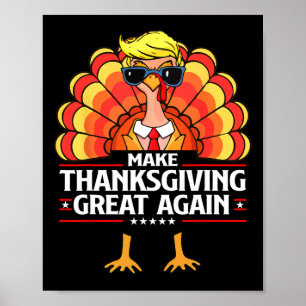 Affiche Trump rend le Thanksgiving grand à nouveau drôle T