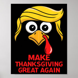 Affiche Trump Rendre sa grandeur à Thanksgiving Turquie D