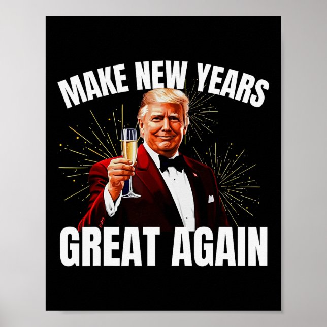Affiche Trump Rendre sa grandeur au Nouvel An Joyeux au No (Devant)