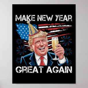 Affiche Trump Rendre sa grandeur au Nouvel An Joyeux au No