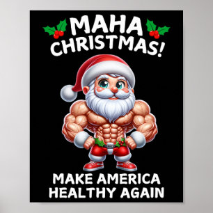 Affiche Trump Rfk Jr Christmas Père Noël Maha Christmas Ho