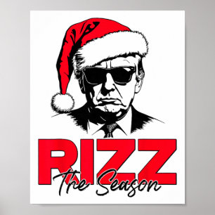 Affiche Trump Rizz La Saison Drôle Trump 2024 Xmas Pink S