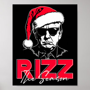 Affiche Trump Rizz La Saison Noël Drôle Donald Trump