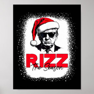Affiche Trump Rizz La Saison Noël Drôle Donald Trump