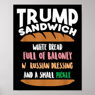 Affiche Trump Sandwich anti-empiètement sur Trump amusant