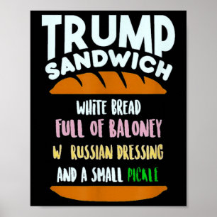 Affiche Trump Sandwich Small Picker Politique Sarcasme