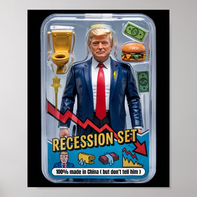 Affiche Trump Satire Survié Récession Box Set Action Fig (Devant)