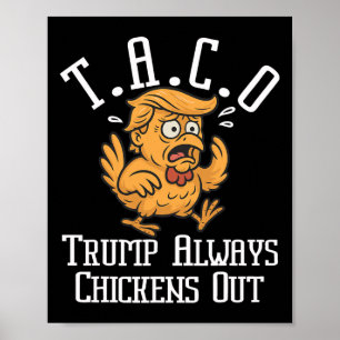 Affiche Trump se dégonfle toujours Allons-y Taco Drôle 8