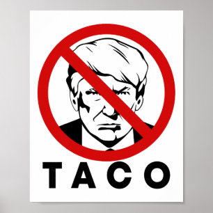 Affiche Trump se dégonfle toujours Blague drôle de taco Ré