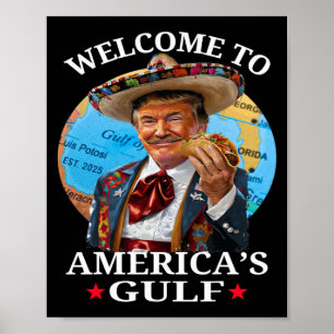 Affiche Trump Shirt drôle Amérique du Golfe Est 2025 Trump