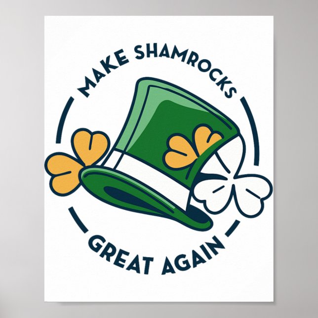 Affiche Trump St. Patrick’s Day - Rendre les trèfles génia (Devant)