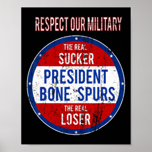 Affiche Trump Sucker Loser Nous Respectons Notre Armée