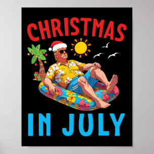 Affiche Trump sur un flotteur de piscine gonflable Joyeux
