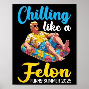 Affiche Trump Sur Un Radeau De Piscine Se Refroidissant Co