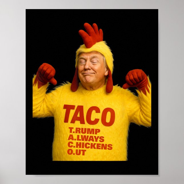 Affiche Trump Taco Trump toujours dégonfle  (Devant)