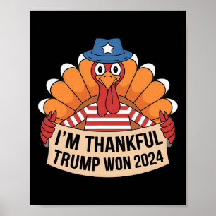 Affiche Trump Thanksgiving 2024 Chemise Je suis Remercié T