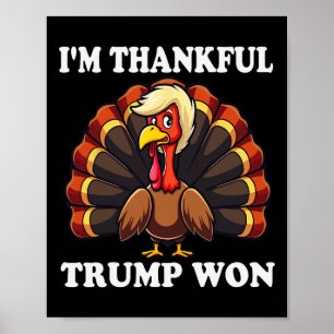 Affiche Trump Thanksgiving Je remercie Trump d'avoir gagné