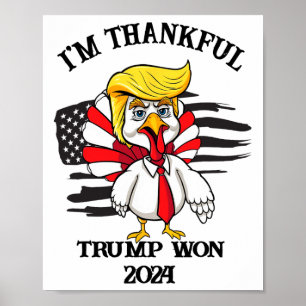 Affiche Trump Thanksgiving Je remercie Trump d'avoir gagné