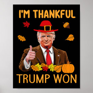 Affiche Trump Thanksgiving Je remercie Trump d'avoir gagné