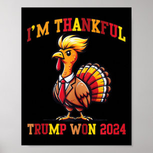 Affiche Trump Thanksgiving Je Remercie Trump d'avoir rempo