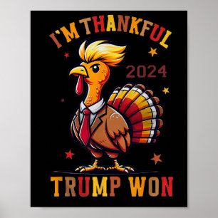 Affiche Trump Thanksgiving - Je Remercie Trump de l'avoir